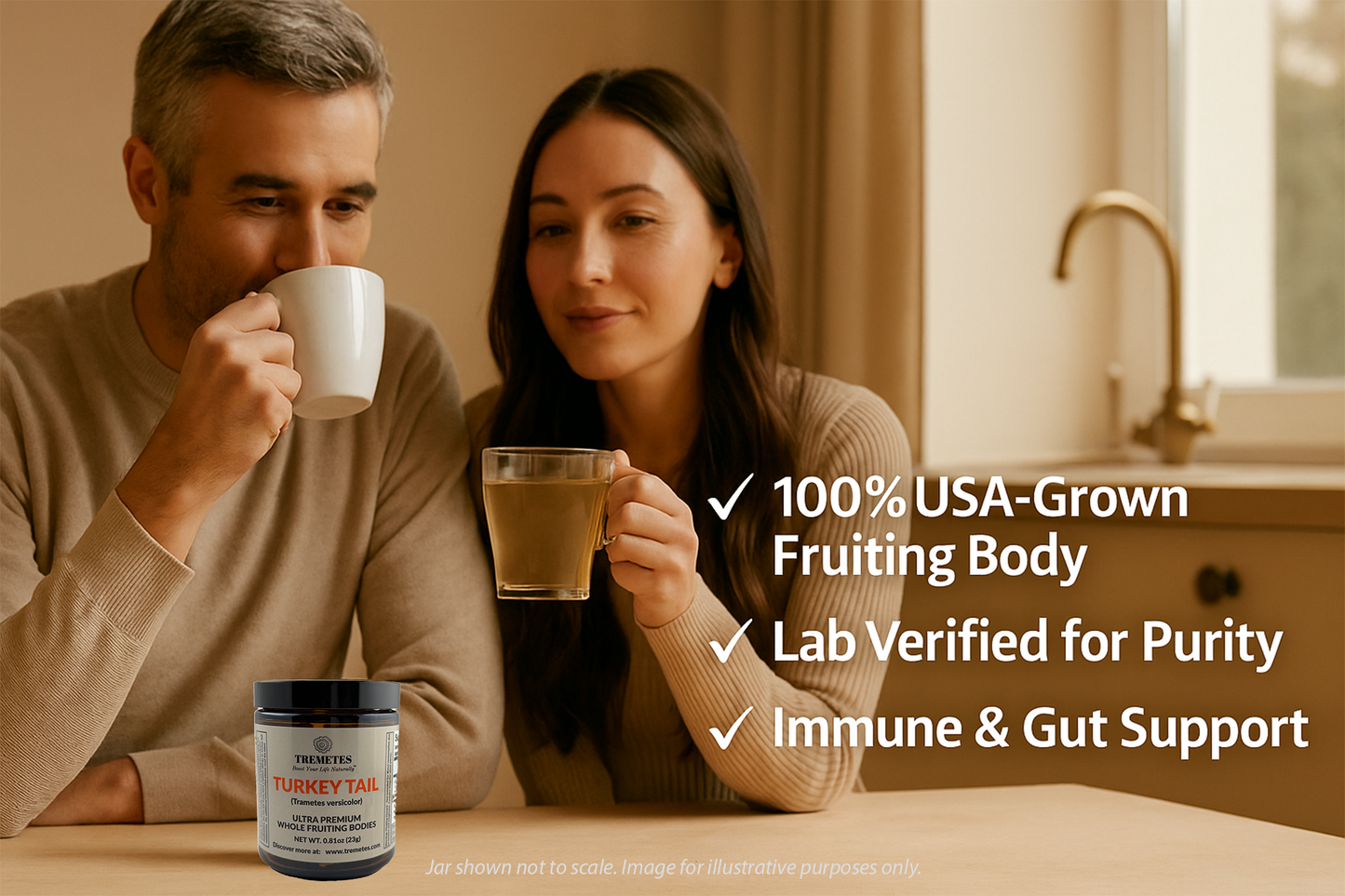 Tremetes Turkey Tail Fruiting Bodies | 41.2% Beta-Glucans (Lab Verified) | No Extracts, No Fillers, No Additives | Supports Immune and Gut Health