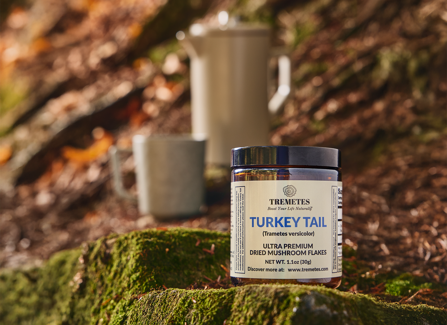 Tremetes Turkey Tail Fruiting Body Flakes | 41.2% Beta-Glucans (Lab Verified) | No Extracts, No Fillers, No Additives | Supports Immune and Gut Health