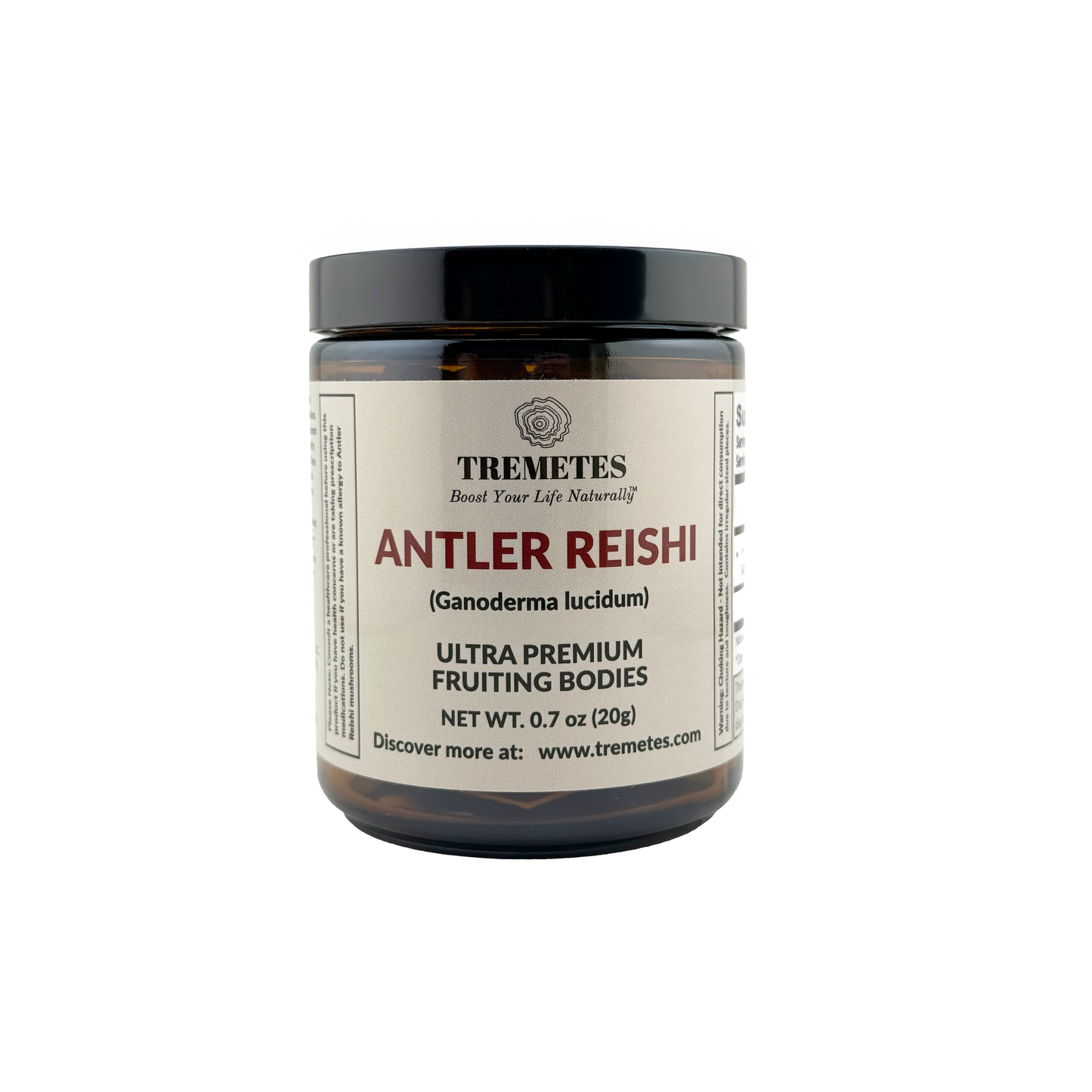 Tremetes Antler Reishi Fruiting Body | 37.8% Beta-Glucans (Lab Verified) | No Extracts, No Fillers, No Additives | Encourages Calm, Vitality & Enduring Well-Being