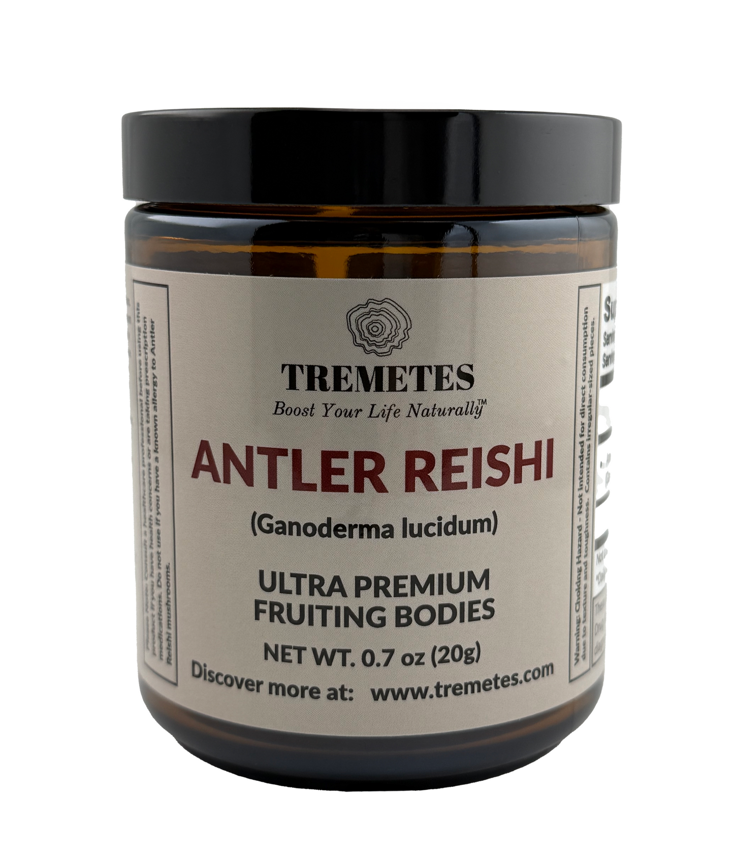 Tremetes Antler Reishi Fruiting Body | 37.8% Beta-Glucans (Lab Verified) | No Extracts, No Fillers, No Additives | Encourages Calm, Vitality & Enduring Well-Being