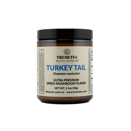 Tremetes Turkey Tail Fruiting Body Flakes | 41% Beta-Glucans (Lab Verified) | No Fake Extracts, No Fillers, No Additives | Supports Immune and Gut Health