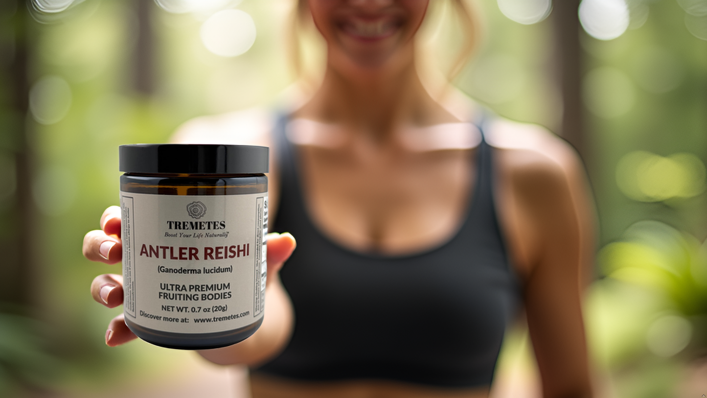 Tremetes Antler Reishi Fruiting Body | 37.8% Beta-Glucans (Lab Verified) | No Extracts, No Fillers, No Additives | Encourages Calm, Vitality & Enduring Well-Being